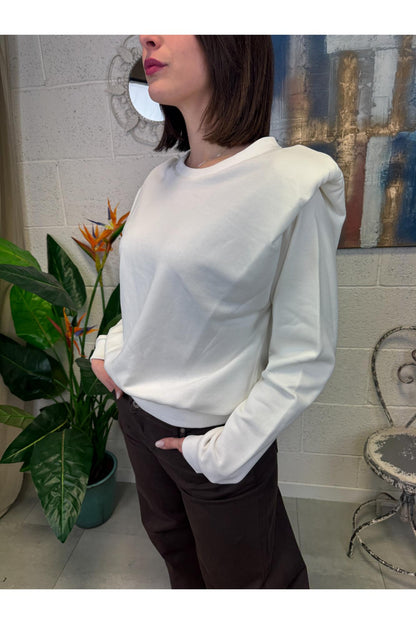 DIXIE Felpa con spalline Dixie Panna