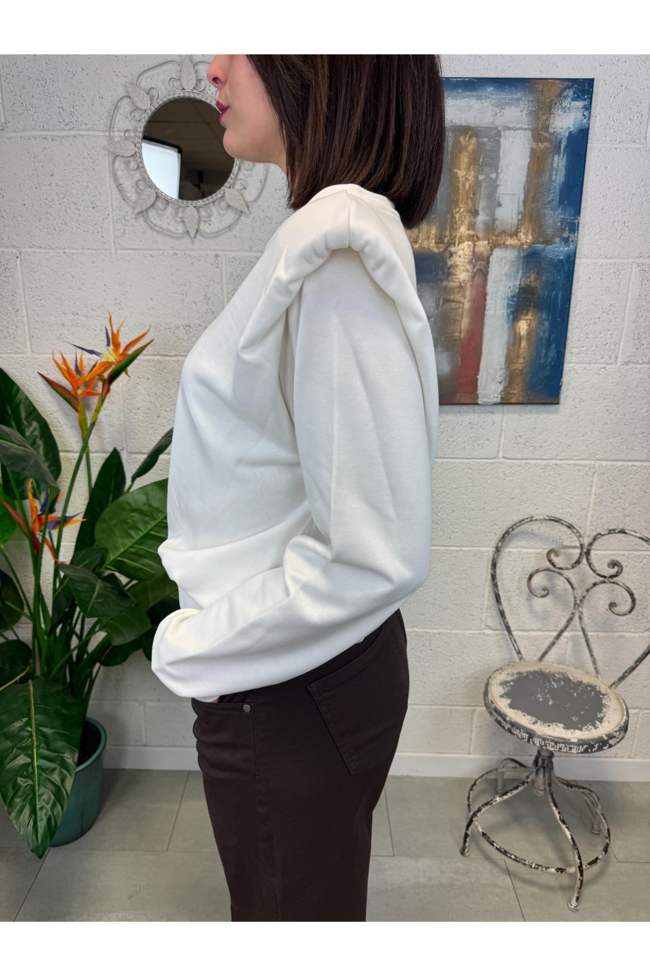 DIXIE Felpa con spalline Dixie Panna