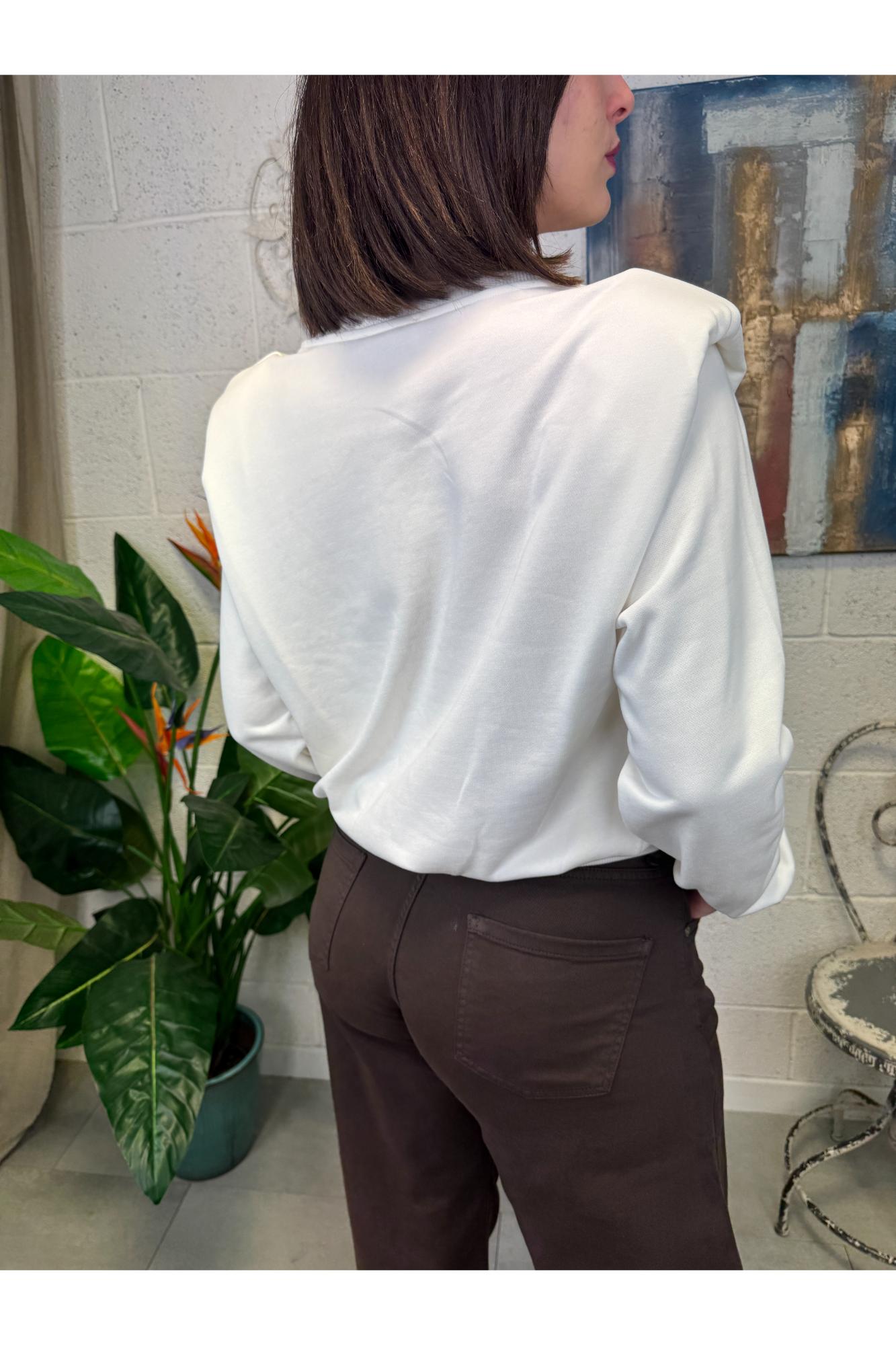 DIXIE Felpa con spalline Dixie Panna