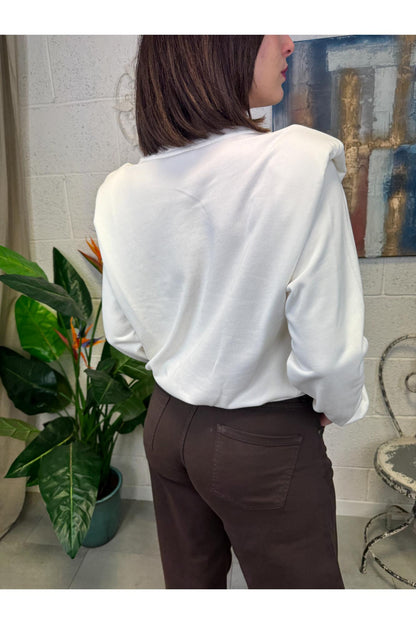 DIXIE Felpa con spalline Dixie Panna