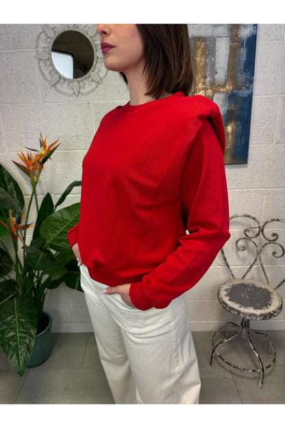 DIXIE Felpa con spalline Dixie Rosso