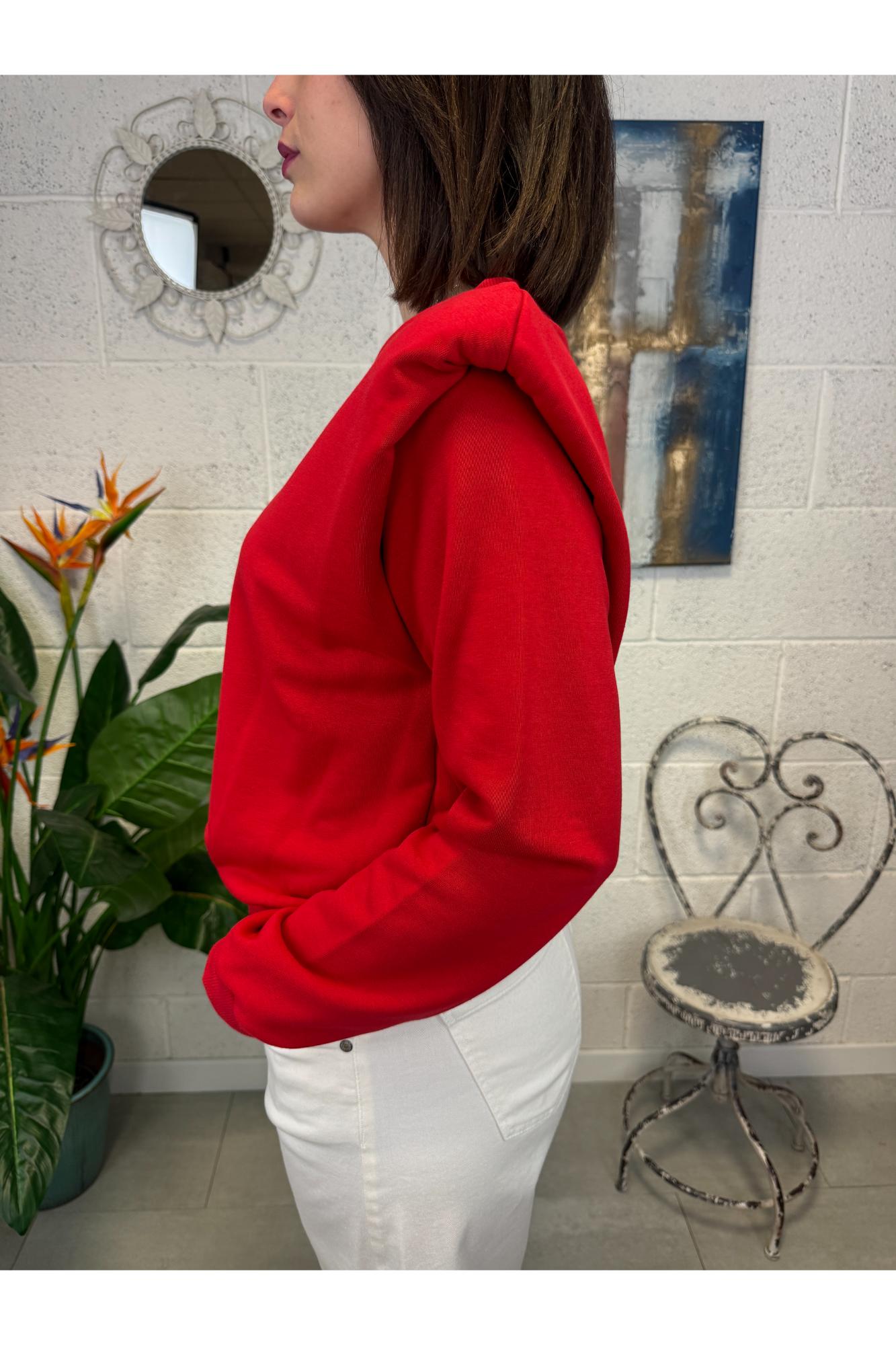 DIXIE Felpa con spalline Dixie Rosso