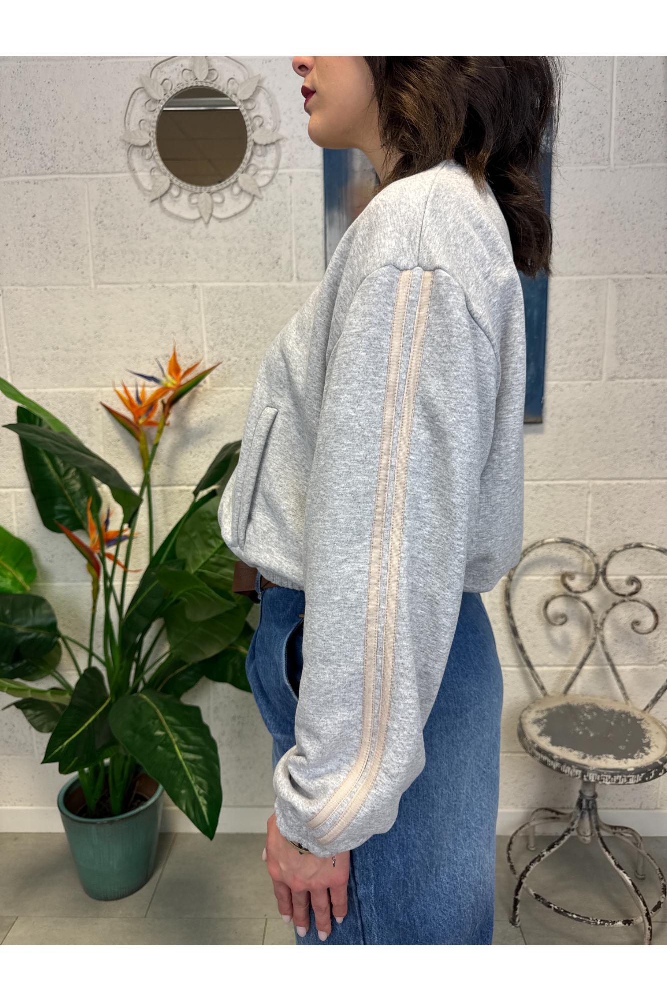 DIXIE Felpa con alamari Dixie Grigio