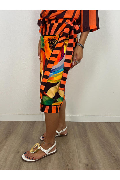 Gonna lunga pareo fantasia Dixie