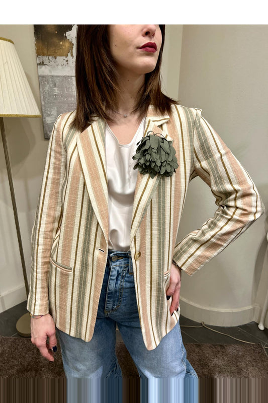 DIXIE Giacca rigata Dixie Rosa