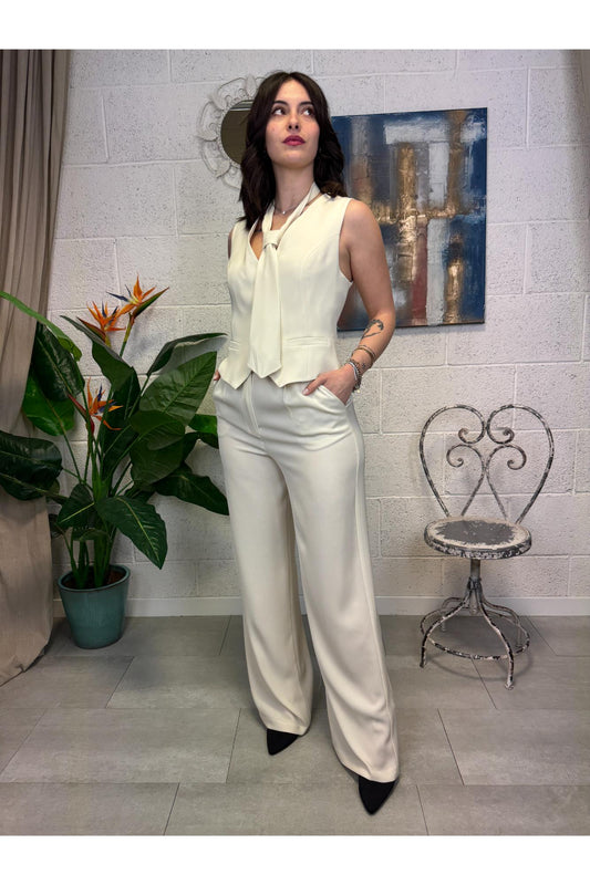 DIXIE Gilet con cravatta Dixie Burro