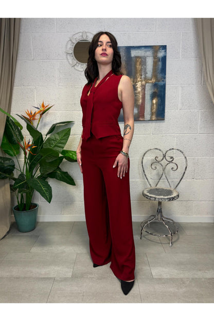 DIXIE Gilet con cravatta Dixie Rosso