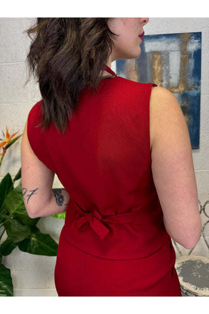 DIXIE Gilet con cravatta Dixie Rosso