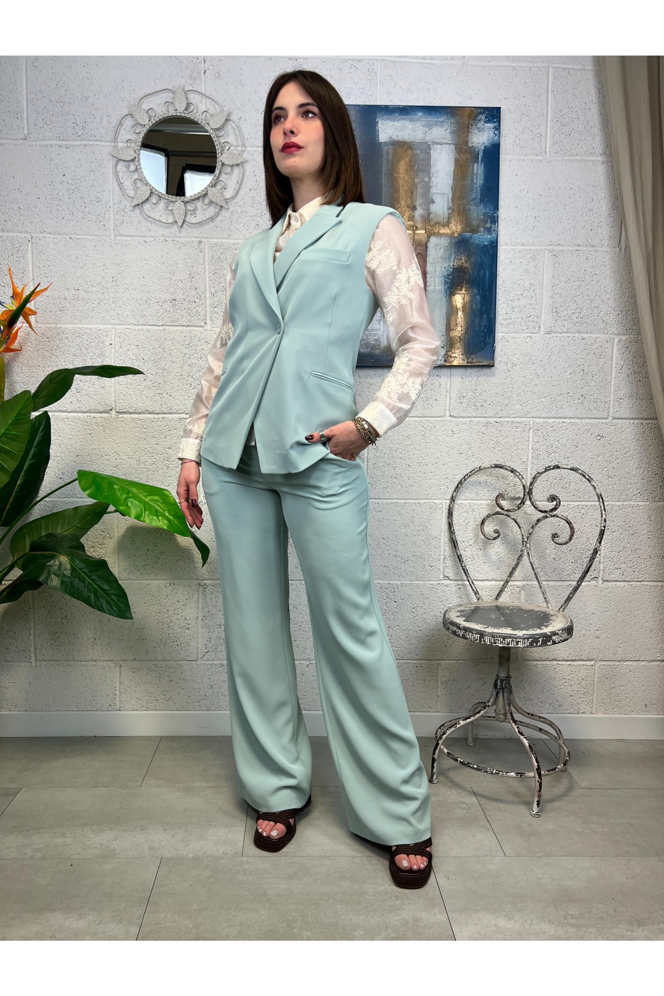 DIXIE Gilet lungo asimmetrico Dixie Anice