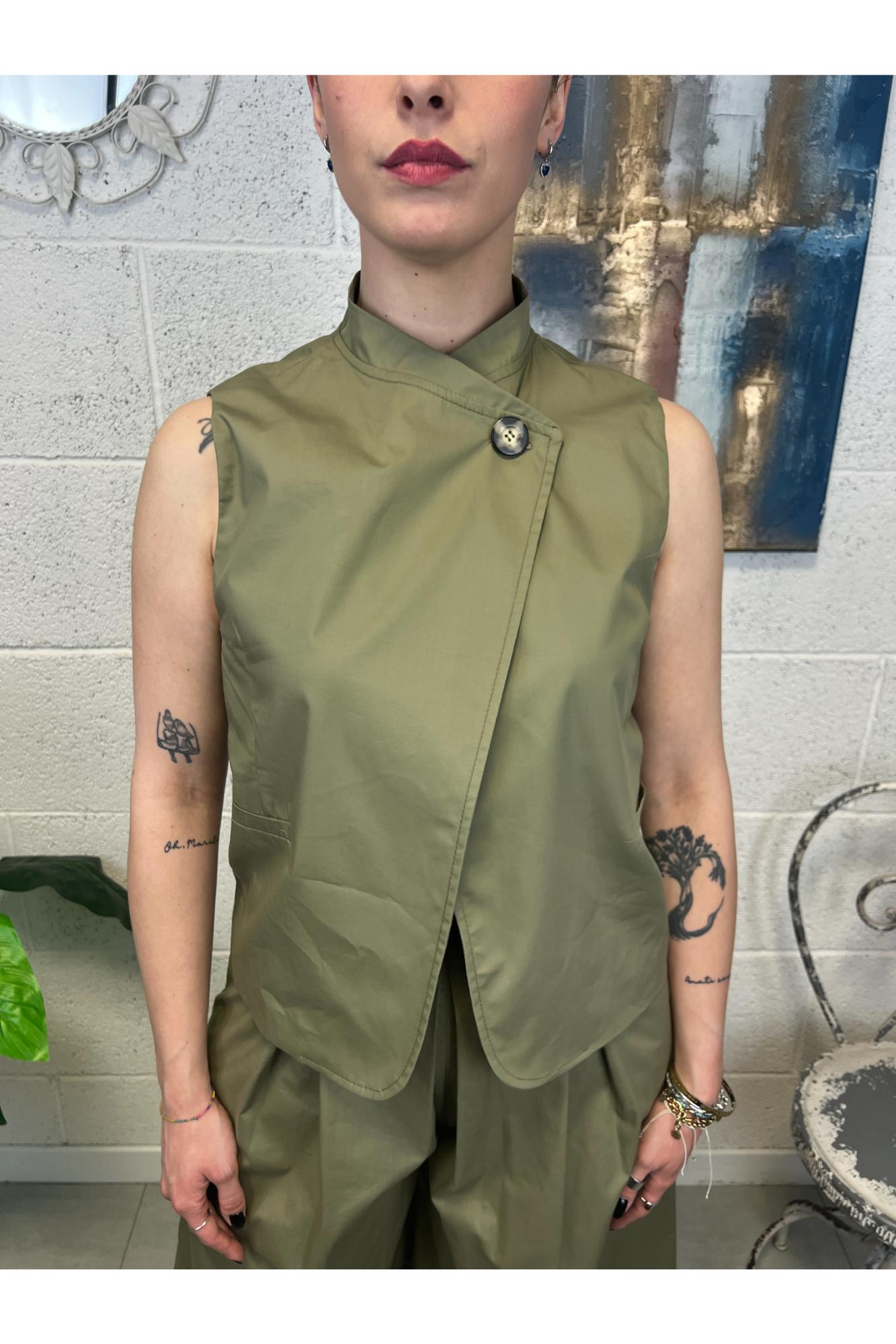 DIXIE Gilet asimmetrico Dixie Verde