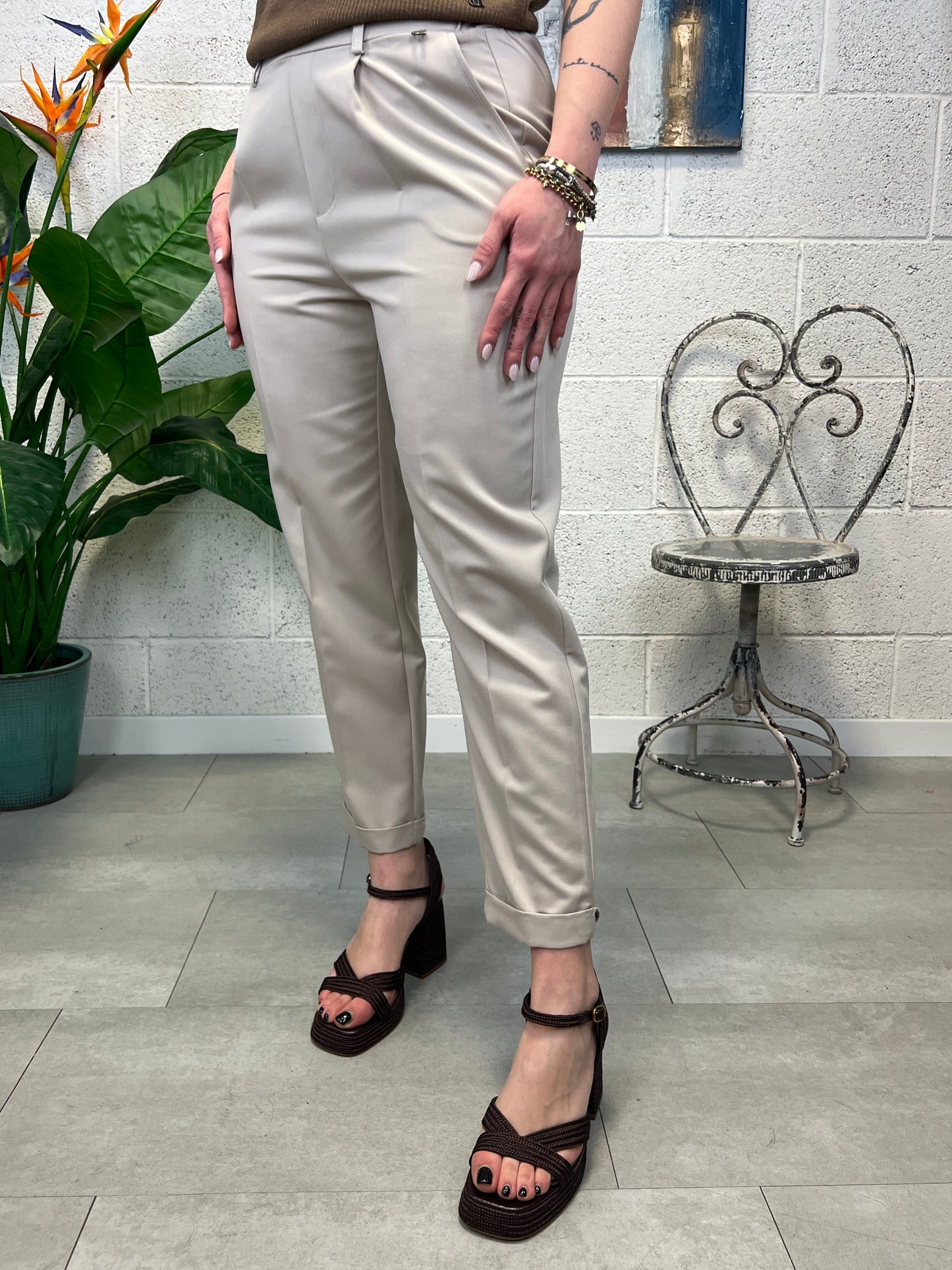 DIXIE Pantalone con risvoltino Dixie Ice