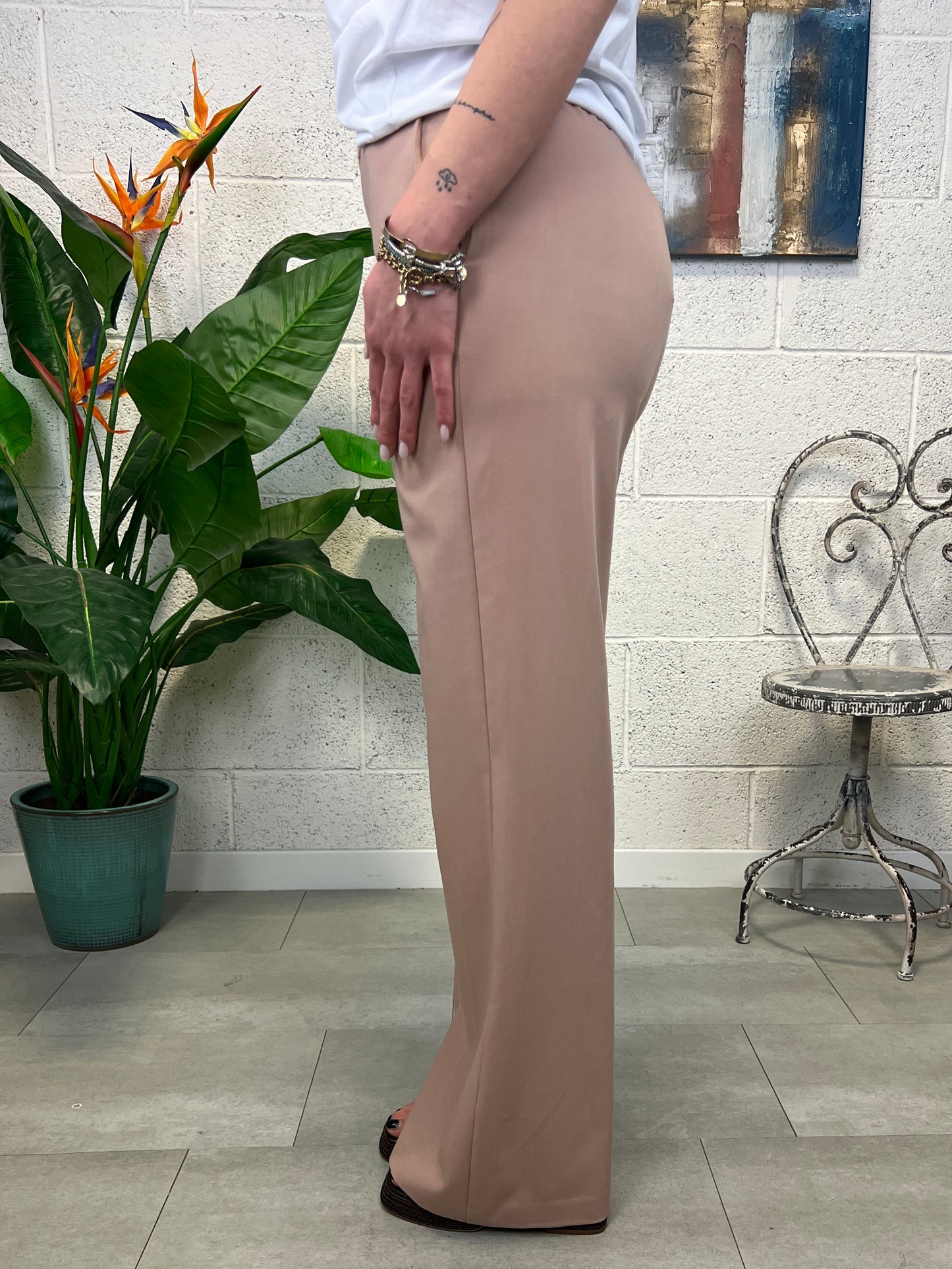 DIXIE Pantalone palazzo Dixie Cipria