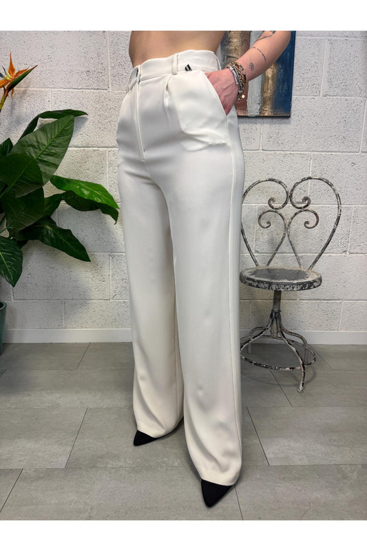 DIXIE pantalone palazzo Dixie Burro