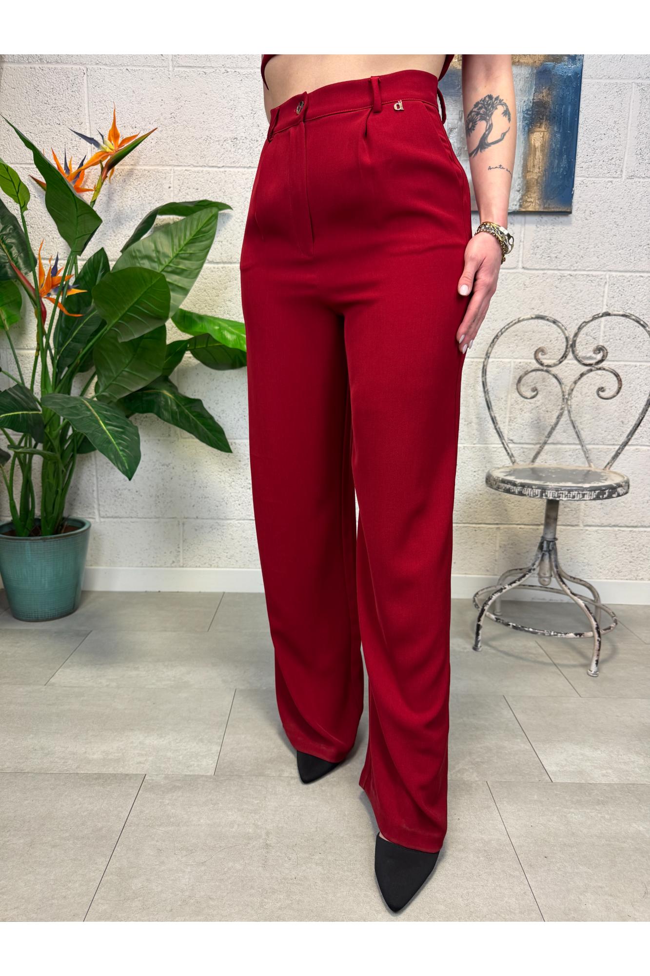 DIXIE pantalone palazzo Dixie Rosso