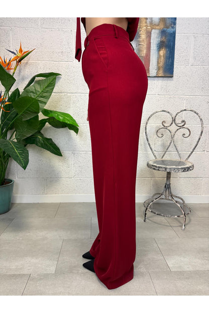 DIXIE pantalone palazzo Dixie Rosso