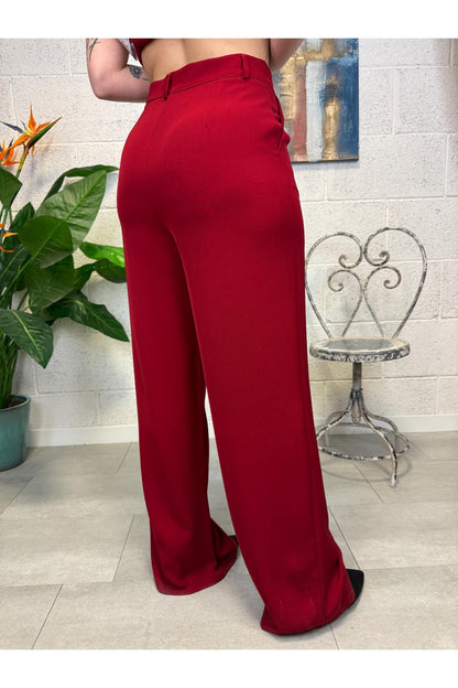 DIXIE pantalone palazzo Dixie Rosso