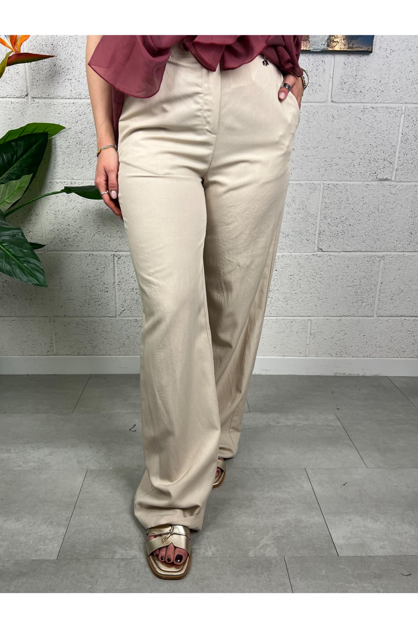 DIXIE Pantalone a palazzo Dixie Naturale