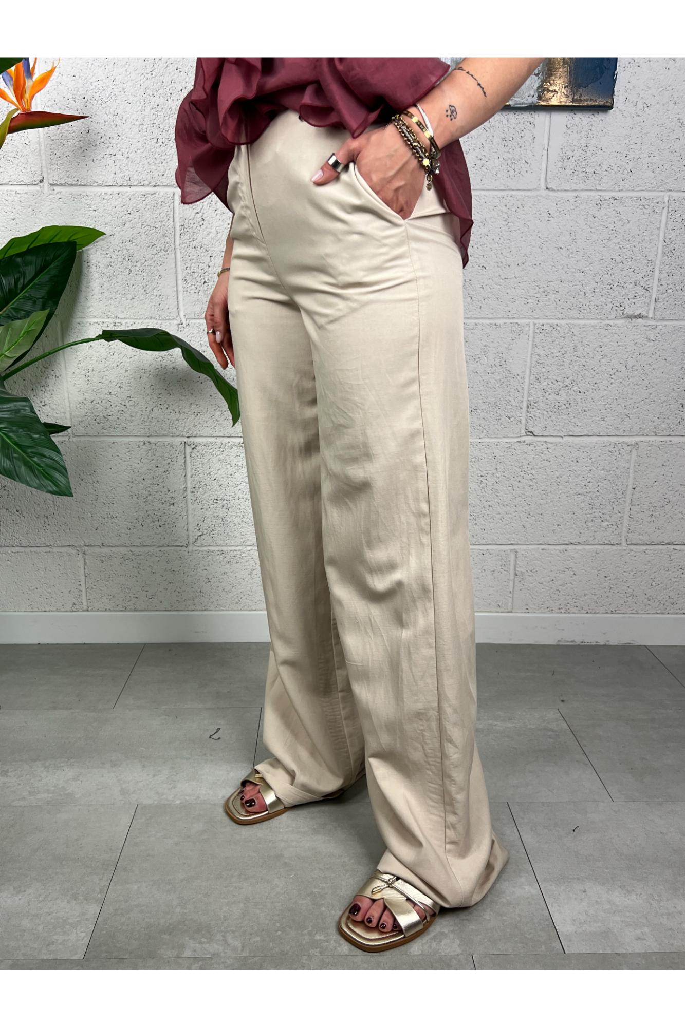 DIXIE Pantalone a palazzo Dixie Naturale