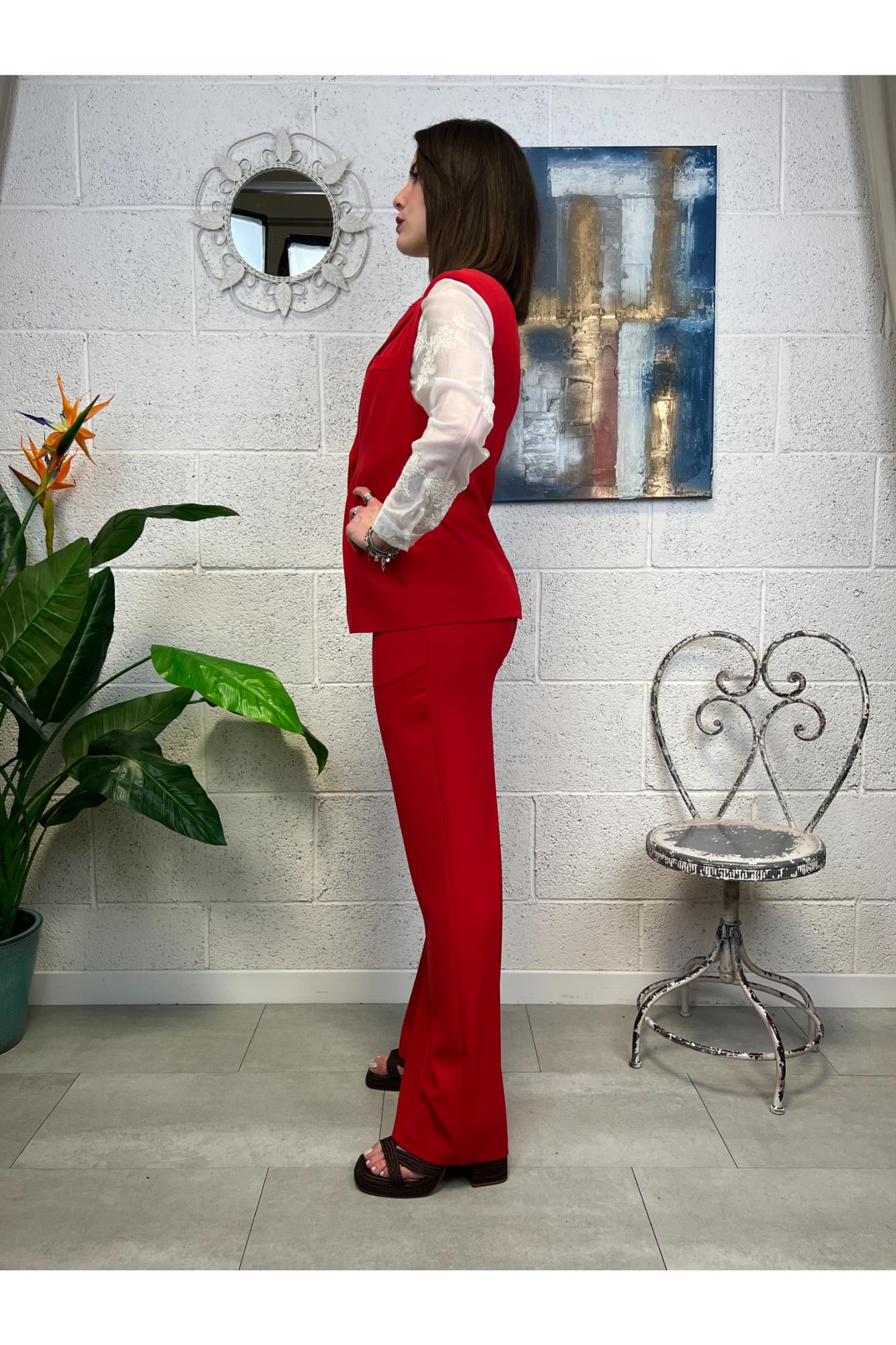 DIXIE Pantalone palazzo Rosso