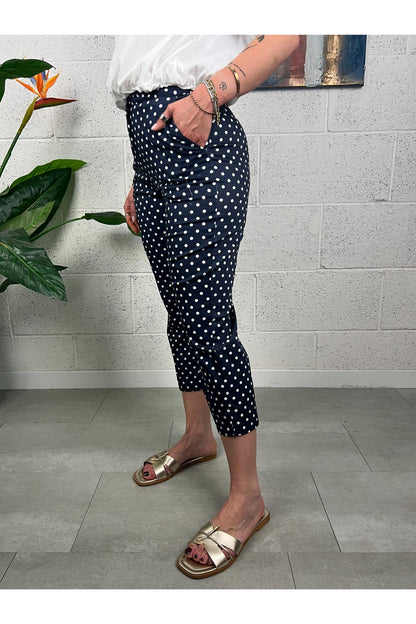 DIXIE Pantalone 3/4 a pois Dixie Blu