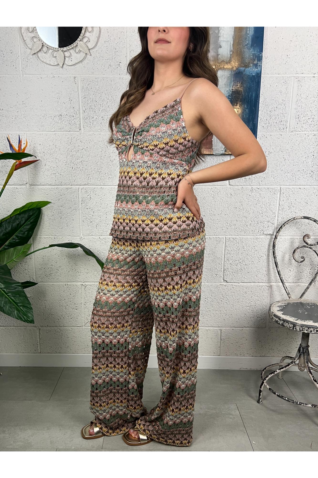 DIXIE Top effetto missoni Dixie Multicolor