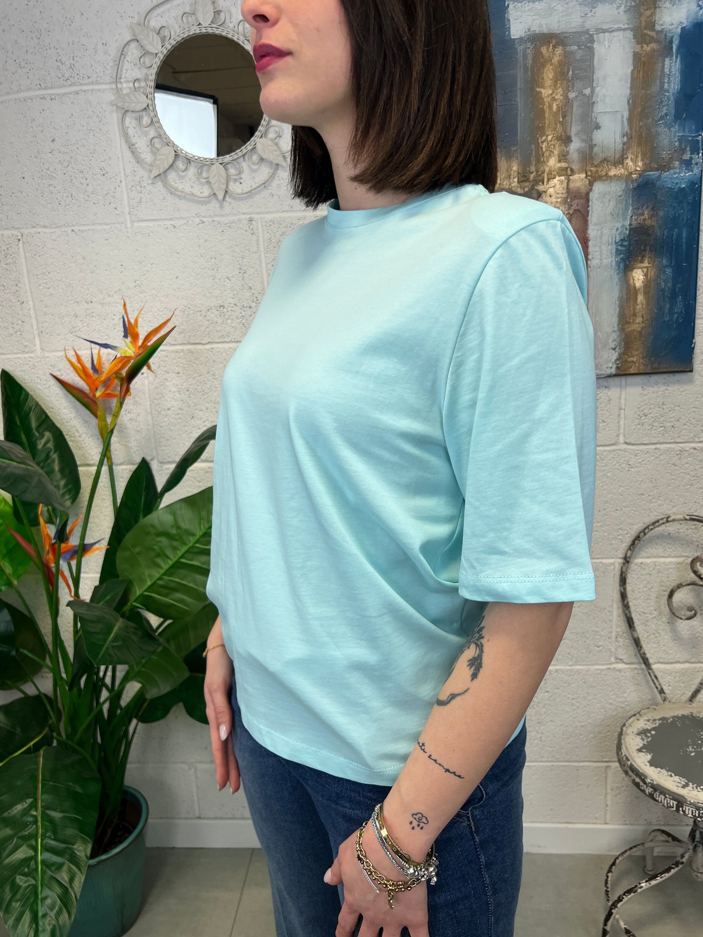 DIXIE T- shirt base Dixie Azzuro