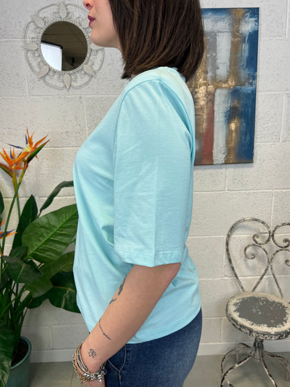 DIXIE T- shirt base Dixie Azzuro