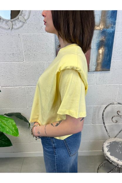 DIXIE T-shirt con spallina Dixie Giallo