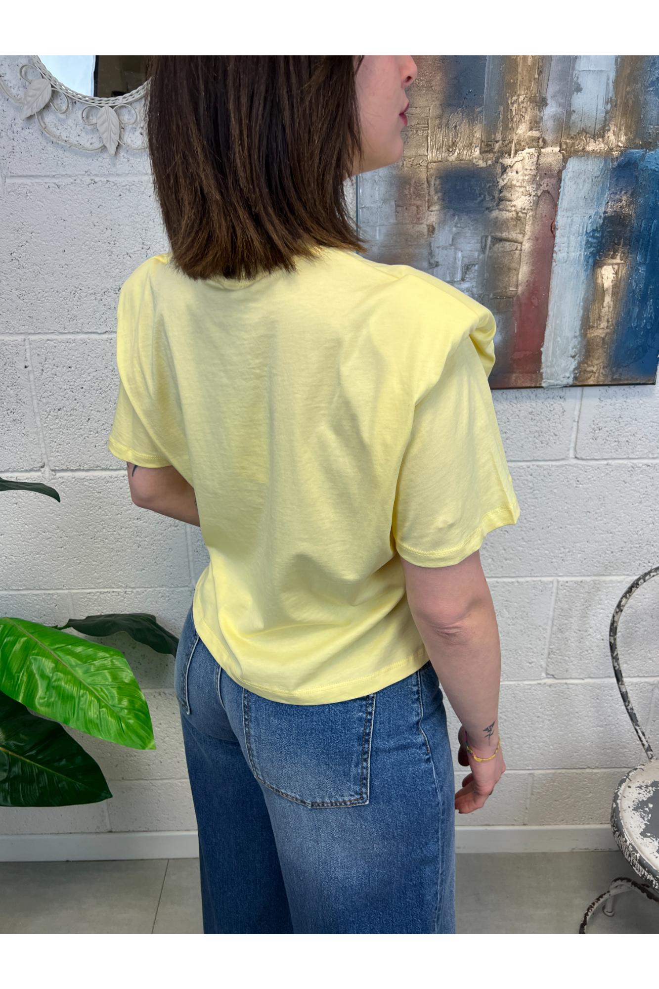 DIXIE T-shirt con spallina Dixie Giallo