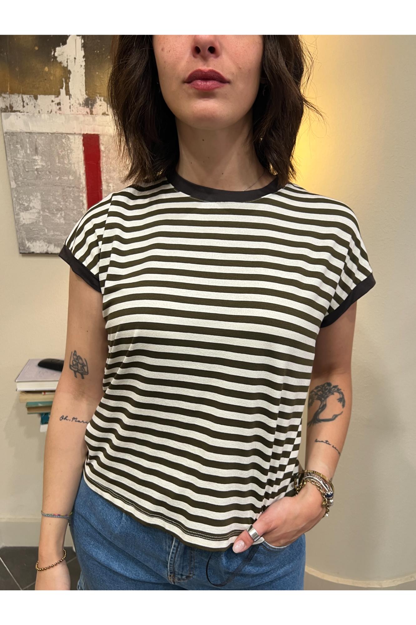 DIXIE T-shirt righe piccole Dixie Militare