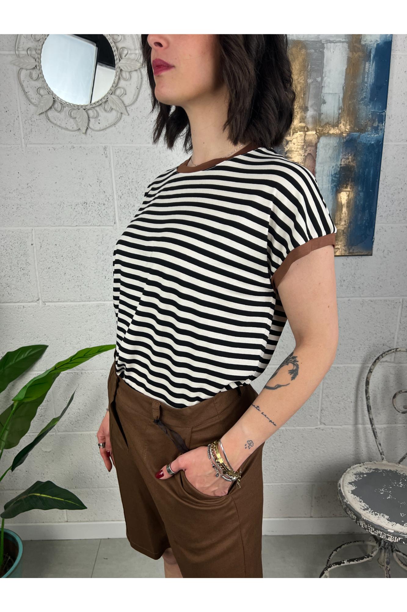 T-shirt righe piccole Dixie
