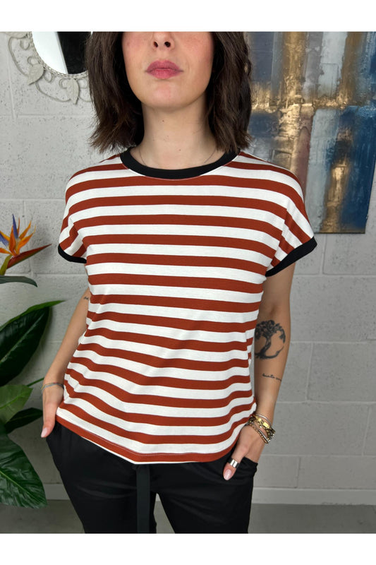 DIXIE T-shirt righe grandi Dixie Coccio