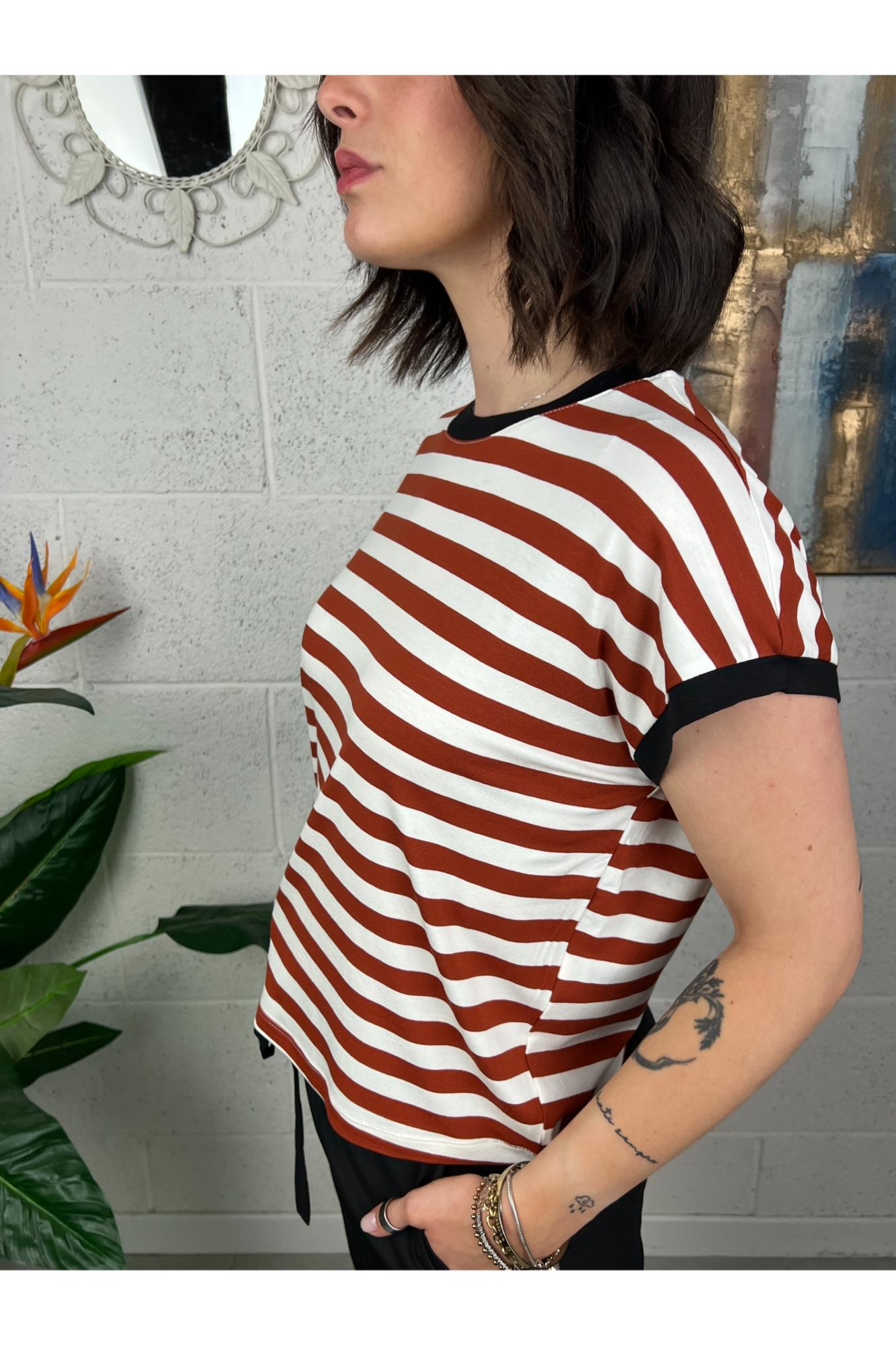 DIXIE T-shirt righe grandi Dixie Coccio