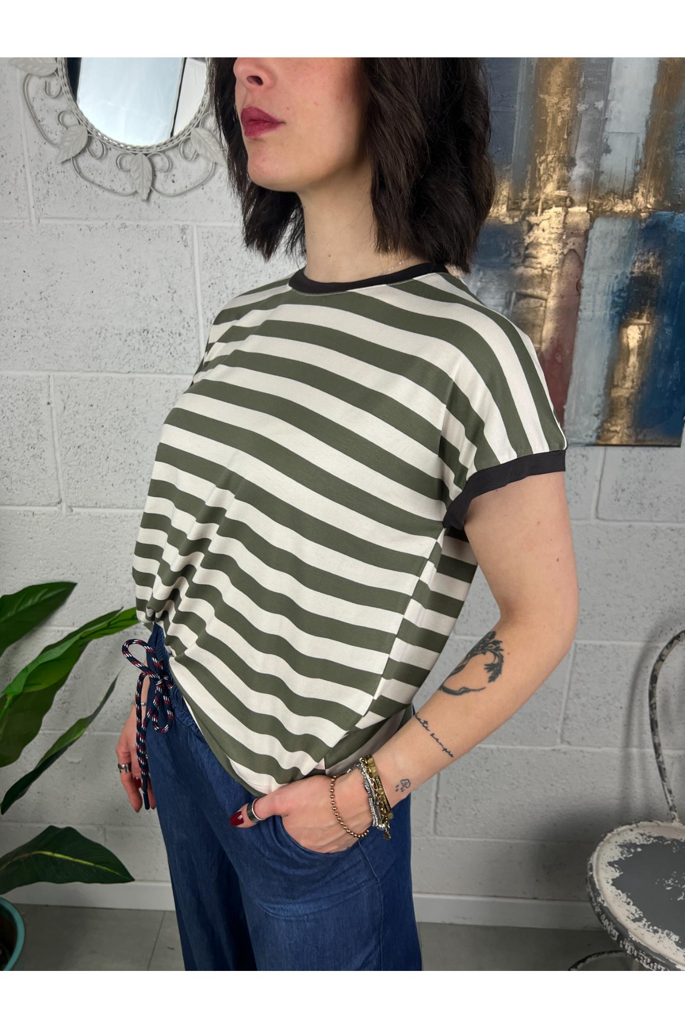 DIXIE T-shirt righe grandi Dixie Militare