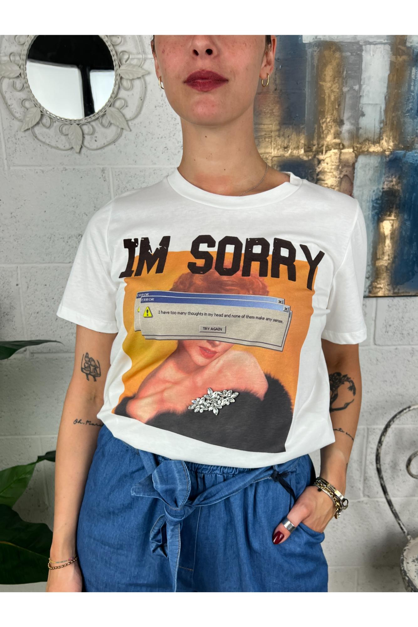 DIXIE T- shirt i'm sorry Dixie Bianco