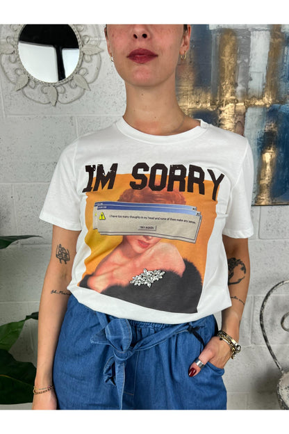 DIXIE T- shirt i'm sorry Dixie Bianco