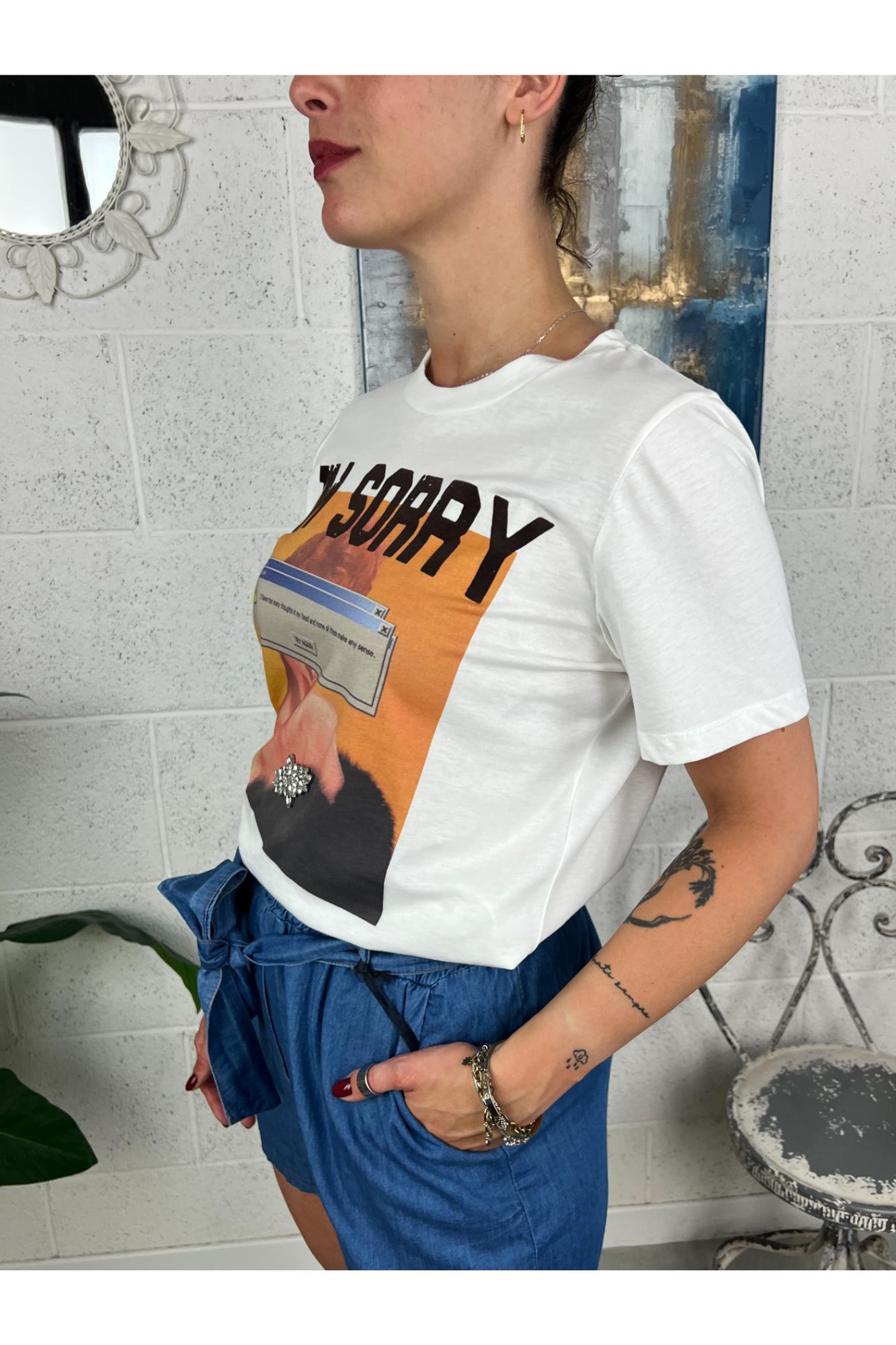 DIXIE T- shirt i'm sorry Dixie Bianco