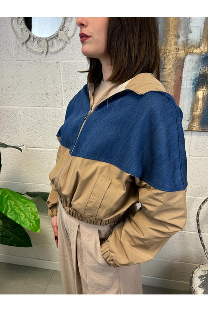 DIXIE Bomber con jeans Dixie Camel