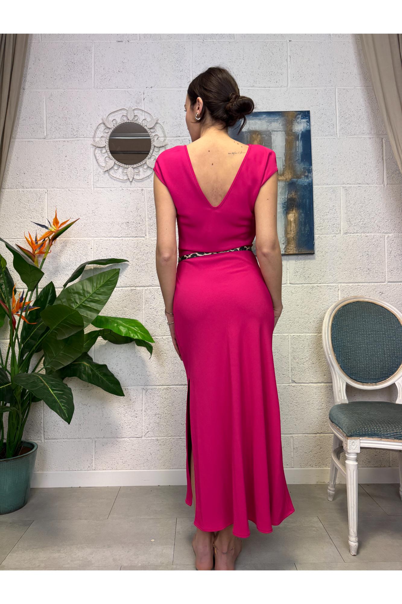 IMPERIAL Abito drappeggio Imperial Fucsia