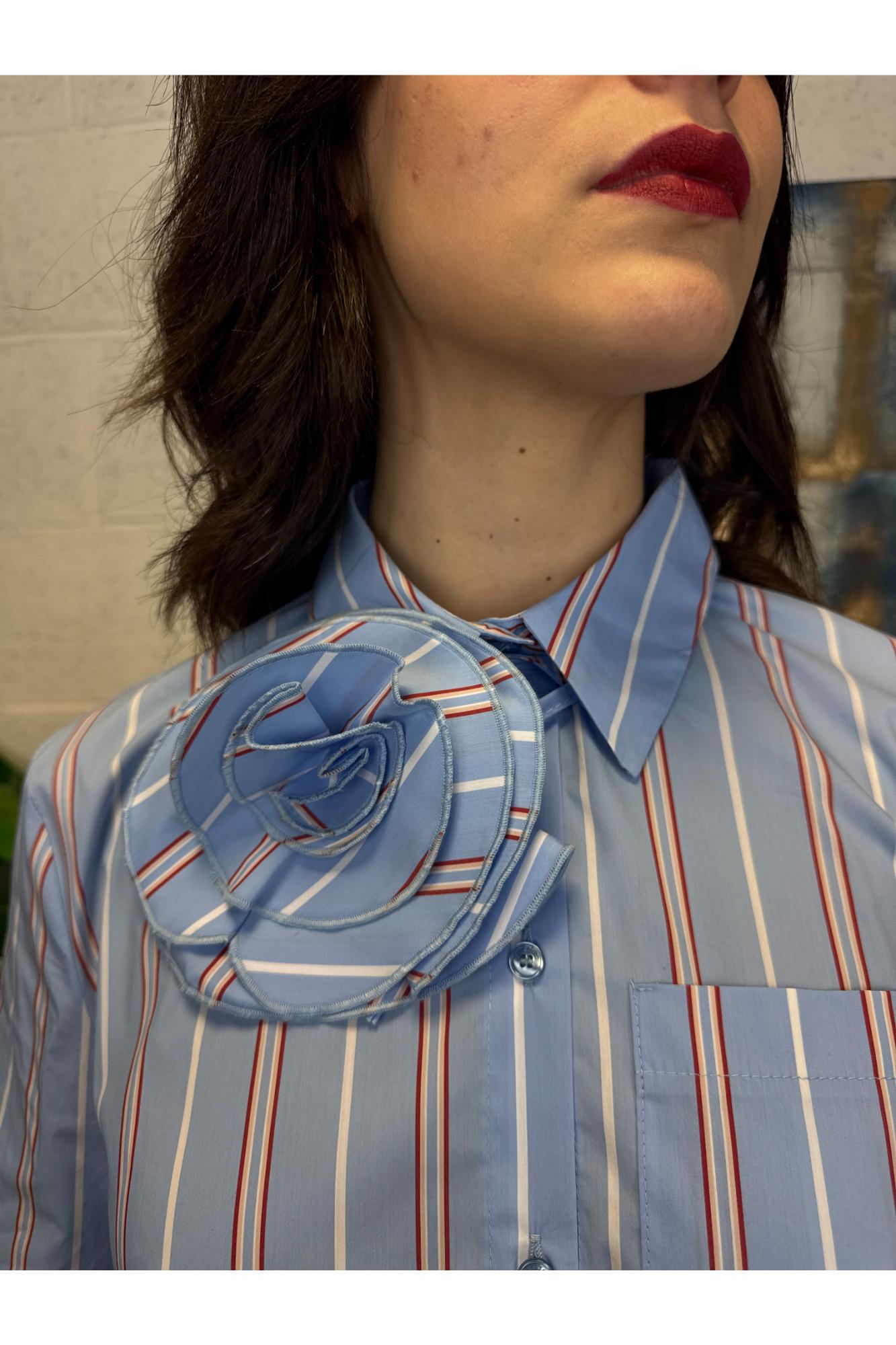 IMPERIAL Camicia rigata Imperial Azzuro
