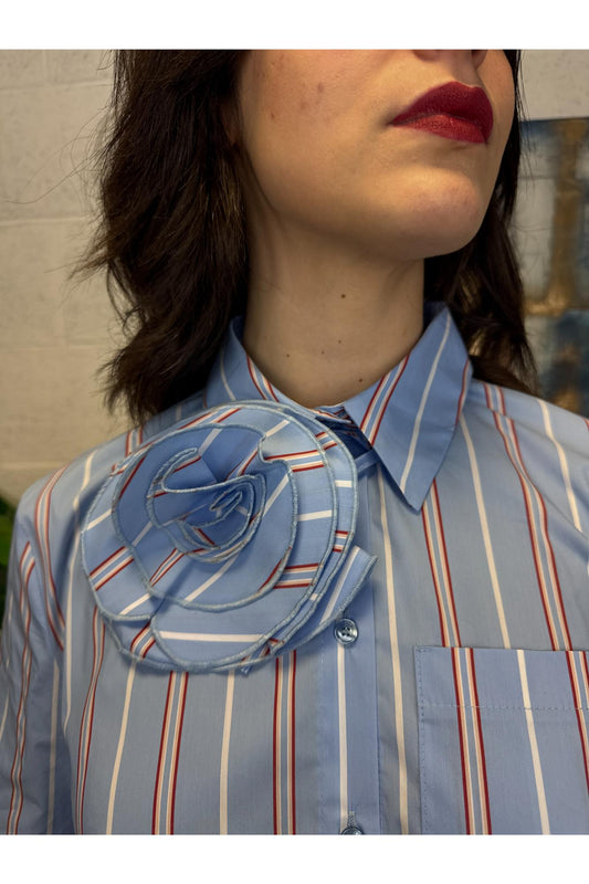 IMPERIAL Camicia rigata Imperial Azzuro