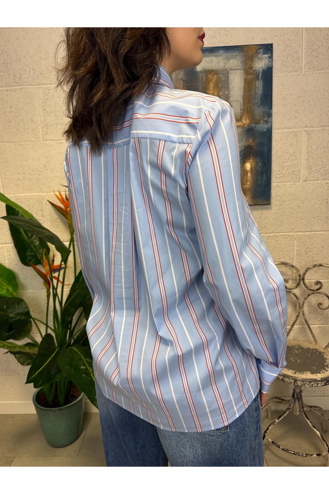 IMPERIAL Camicia rigata Imperial Azzuro