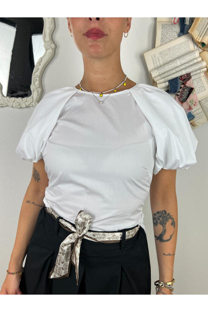 IMPERIAL T-shirt con manica a palloncino Imperial Bianco