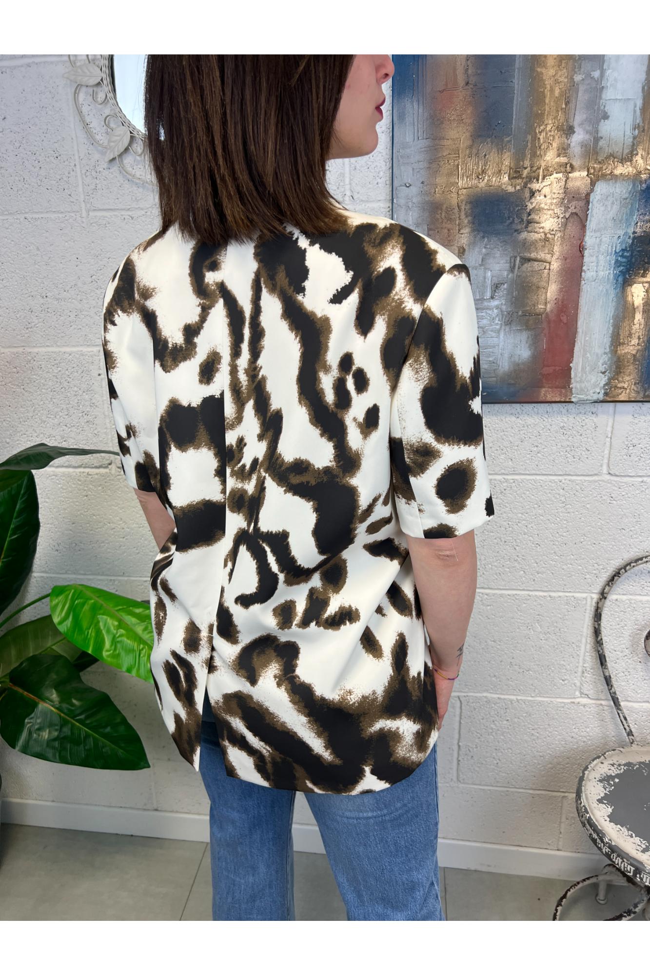 IMPERIAL Giacca animalier Imperial Panna