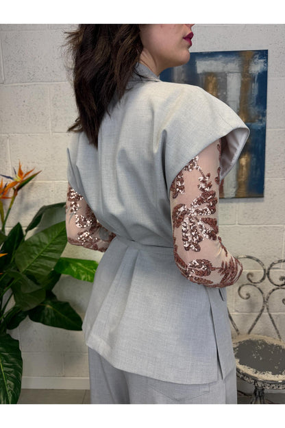 IMPERIAL Gilet con cintina Imperial Perla