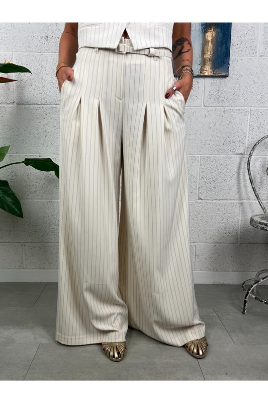 IMPERIAL Pantalone gessato Imperial Burro