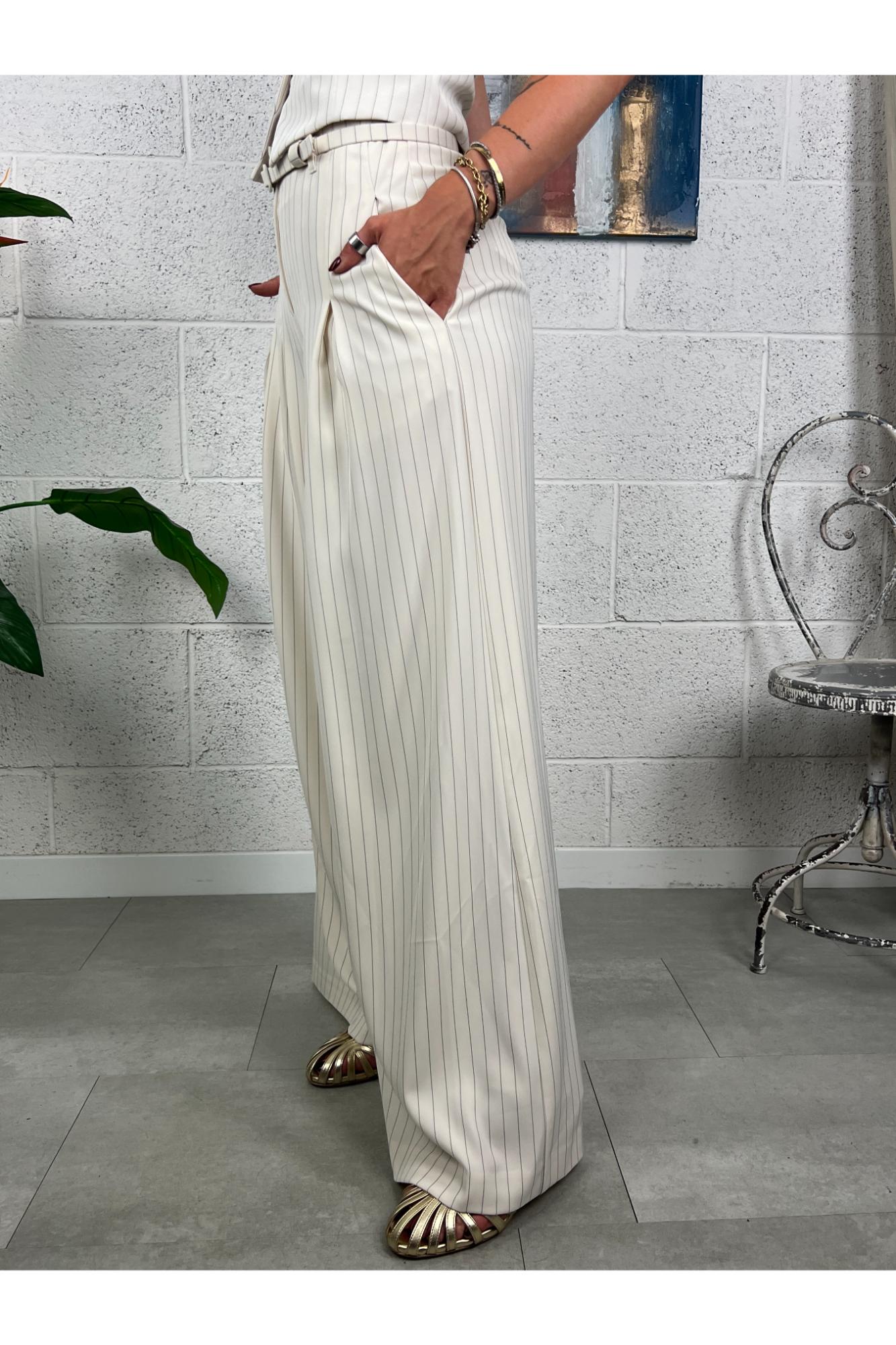 IMPERIAL Pantalone gessato Imperial Burro