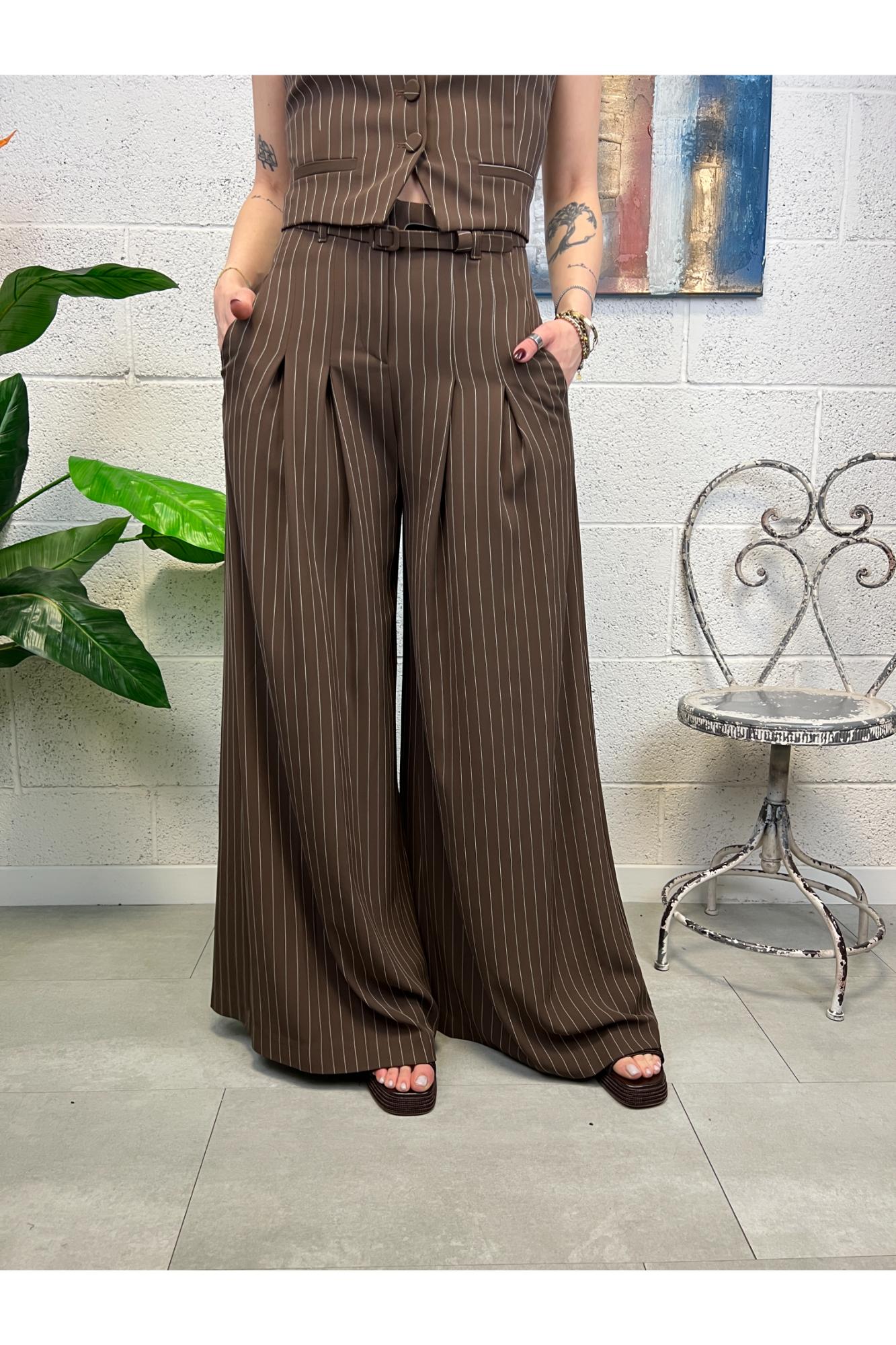 IMPERIAL Pantalone gessato Imperial Moro