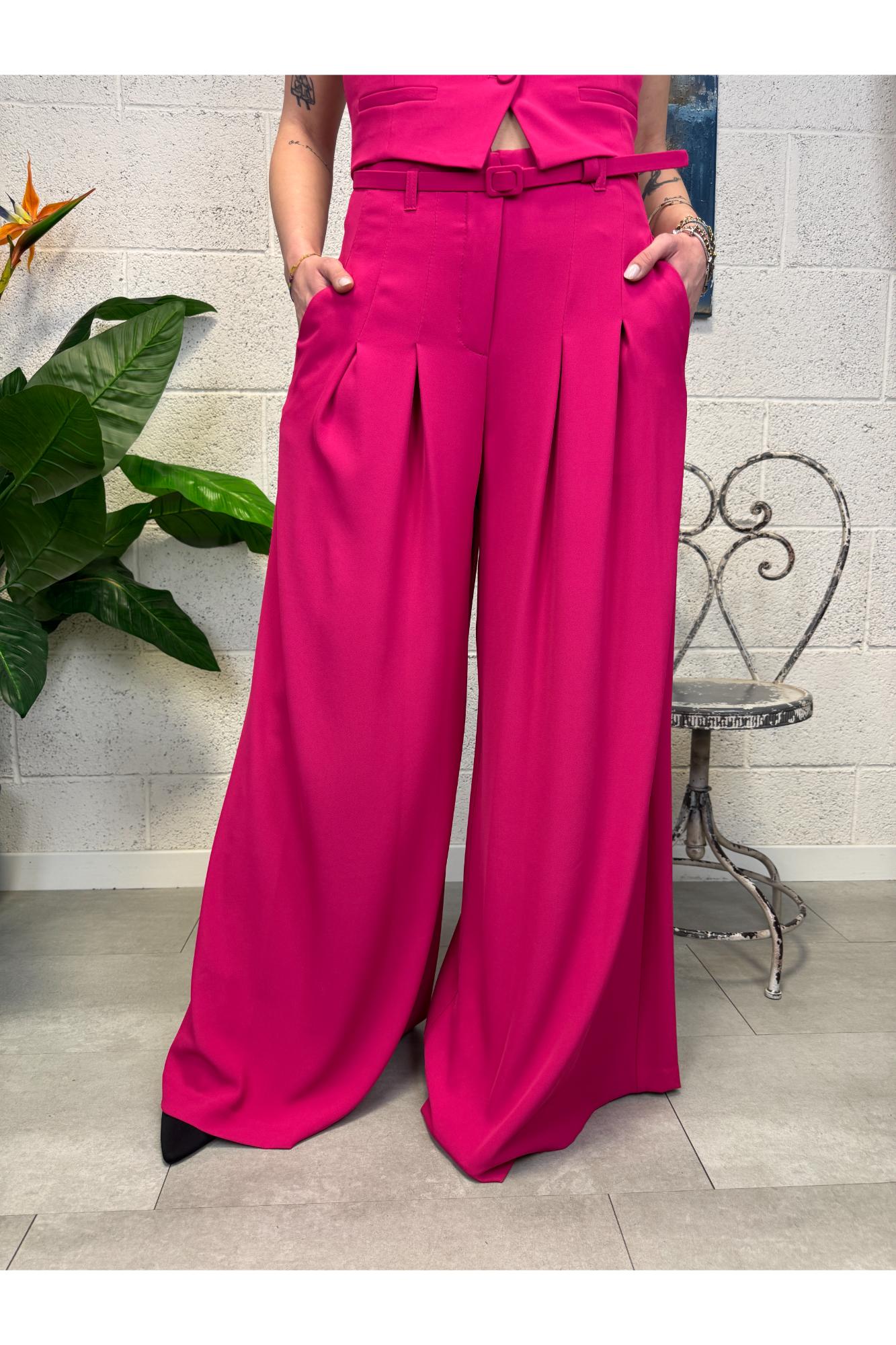 IMPERIAL Pantalone palazzo Imperial Fucsia