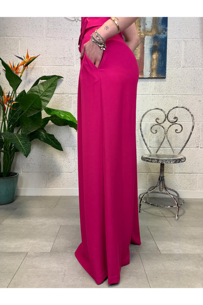 IMPERIAL Pantalone palazzo Imperial Fucsia